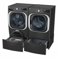 Discount 🤩 LG Electronics 29 in. Laundry Pedestal with Storage Drawer for Washers and Dryers in Black Steel 😉 -Appliance Parts Store black steel lg electronics washer and dryer pedestals wdp5b 1f 1000