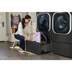 Discount 🤩 LG Electronics 29 in. Laundry Pedestal with Storage Drawer for Washers and Dryers in Black Steel 😉 -Appliance Parts Store black steel lg electronics washer and dryer pedestals wdp5b 76 1000