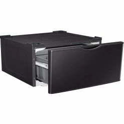 Hot Sale 🔔 Samsung 27 in. Laundry Pedestal in Fingerprint-Resistant Brushed Black with Storage Drawer ⌛ -Appliance Parts Store brushed black samsung washer and dryer pedestals we402nv 1d 1000