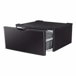 Hot Sale 🔔 Samsung 27 in. Laundry Pedestal in Fingerprint-Resistant Brushed Black with Storage Drawer ⌛ -Appliance Parts Store brushed black samsung washer and dryer pedestals we402nv 66 1000