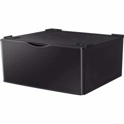 Hot Sale 🔔 Samsung 27 in. Laundry Pedestal in Fingerprint-Resistant Brushed Black with Storage Drawer ⌛ -Appliance Parts Store brushed black samsung washer and dryer pedestals we402nv 77 1000