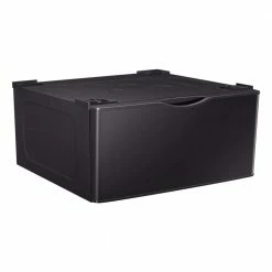 Hot Sale 🔔 Samsung 27 in. Laundry Pedestal in Fingerprint-Resistant Brushed Black with Storage Drawer ⌛ -Appliance Parts Store brushed black samsung washer and dryer pedestals we402nv a0 1000