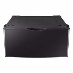 Hot Sale 🔔 Samsung 27 in. Laundry Pedestal in Fingerprint-Resistant Brushed Black with Storage Drawer ⌛ -Appliance Parts Store brushed black samsung washer and dryer pedestals we402nv de 1000