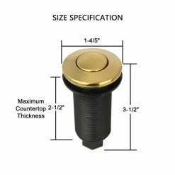 Top 10 👍 Akicon Brushed Gold Garbage Disposal Kitchen Air Switch Kit ⌛ -Appliance Parts Store brushed gold akicon garbage disposal parts ak79001b btg 1f 1000