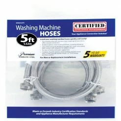 Flash Sale ⭐ CERTIFIED APPLIANCE ACCESSORIES 5 ft. Braided Stainless Steel Washing Machine Hoses (40-Pack) 😉 -Appliance Parts Store certified appliance accessories washing machine parts 843631129784 fa 1000