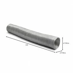 Cheap 🌟 Everbilt 4 in. x 8 ft. Heavy-Duty Semi-Rigid Aluminum Duct 😍 -Appliance Parts Store everbilt dryer parts mfx48ulxhd12 1f 1000