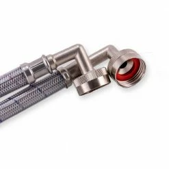 Discount ✔️ Everbilt 4 ft. Universal Stainless Steel Washing Machine Hose with Elbow (2-Pack) ✔️ -Appliance Parts Store everbilt washing machine parts 98257 4f 1000