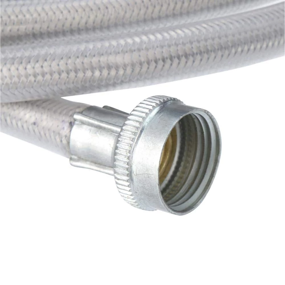 Best Sale 🧨 GE 4 ft. Universal Stainless Steel Washer Hoses with 90 degree Elbow (2-Pack) ⭐ 3 Best Sale 🧨 GE 4 ft. Universal Stainless Steel Washer Hoses with 90 degree Elbow (2-Pack) ⭐ - Image 2