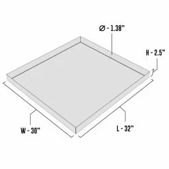 Cheapest 🛒 Killarney Metals White Washer Drain Pan With LAD - 32 in. x 30 in. x 2.5 in. - Steel 🔥 -Appliance Parts Store killarney metals freezer parts km 05428 4f 1000