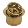 Outlet 👍 Ruvati Extended Garbage Disposal Flange with Deep Basket Strainer Matte Gold 👍 -Appliance Parts Store matte gold satin brass finish ruvati garbage disposal parts rva1049gg 64 1000
