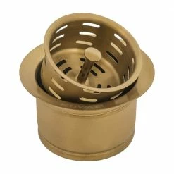 Outlet 👍 Ruvati Extended Garbage Disposal Flange with Deep Basket Strainer Matte Gold 👍