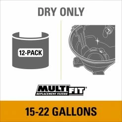 Deals 🌟 MULTI FIT 15 Gallon to 22 Gallon Dust Collection Bags for Shop-Vac Branded Wet/Dry Shop Vacuums (12-Pack) ✨ -Appliance Parts Store multi fit shop vacuum attachments vf2008b 31 1000
