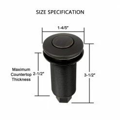 New ❤️ Akicon Oil Rubbed Bronze Garbage Disposal Kitchen Air Switch Kit 🔥 -Appliance Parts Store oil rubbed bronze akicon garbage disposal parts ak79001b orb 1f 1000