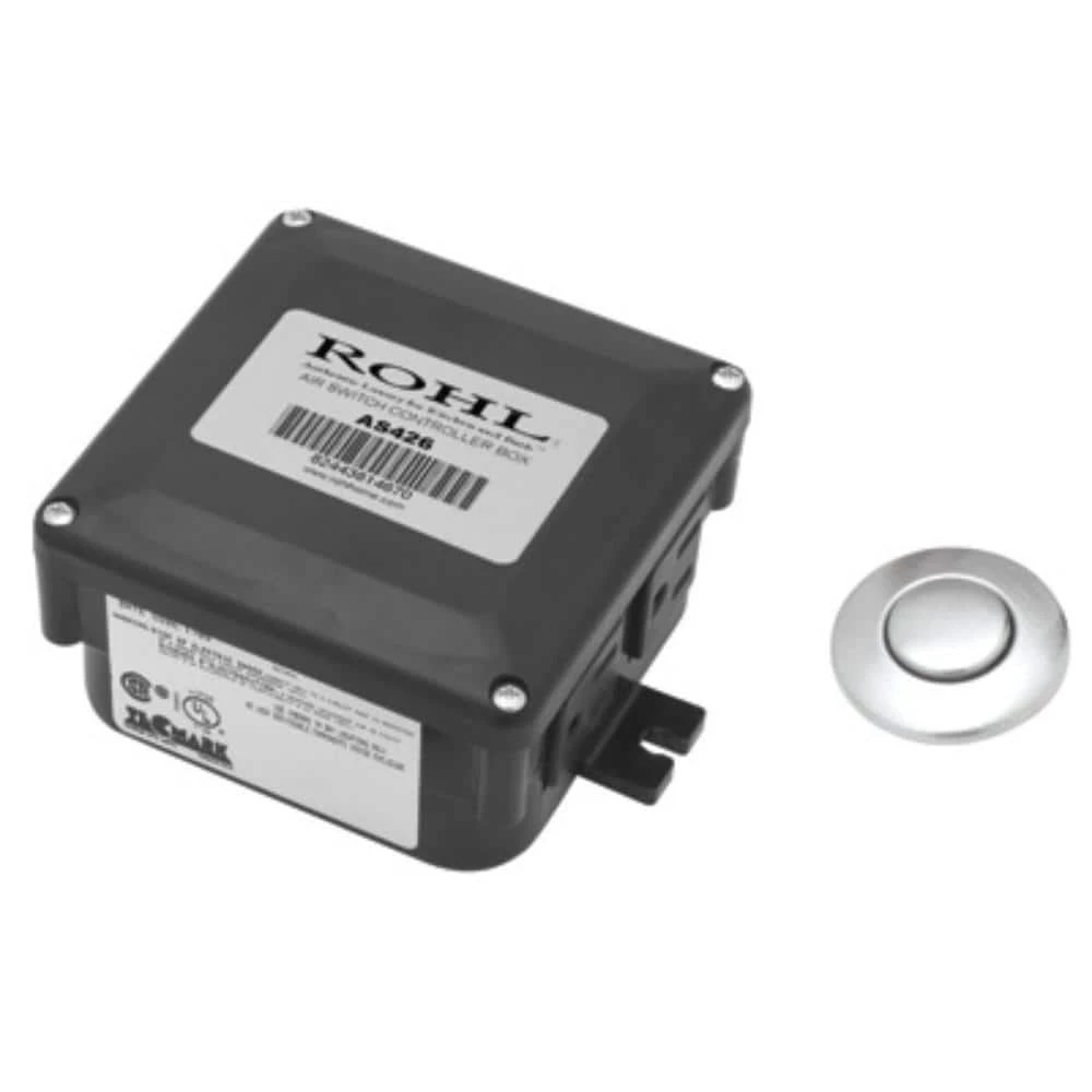 Outlet ๐ฏ ROHL Air Activated Switch with Button and Control Box for Waste Disposal in Polished Chrome โ๏ธ 3 Outlet ๐ฏ ROHL Air Activated Switch with Button and Control Box for Waste Disposal in Polished Chrome โ๏ธ