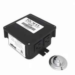Hot Sale 🎉 ROHL 1.81 in. Luxury Air Activated Switch Complete with Button and Control Box for Waste Disposal in Polished Chrome 🎁