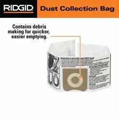 Cheap 🥰 High-Efficiency Size C Dust Collection Bags for 3 to 4.5 Gallon and HD06001 RIDGID Wet/Dry Shop Vacuums (2-Pack) 🥰 -Appliance Parts Store ridgid shop vacuum attachments vf3501 66 1000