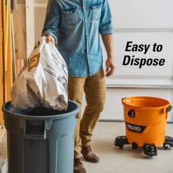 Discount ✔️ High-Efficiency Size A Dust Collection Bags for 12 to 16 Gallon RIDGID Wet/Dry Shop Vacuums (2-Pack) 🎁 -Appliance Parts Store ridgid shop vacuum attachments vf3502 44 1000