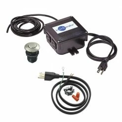 Buy 😀 3 ft. Power Cord Kit & Dual Outlet Sink-Top Air Switch Kit w/ Satin Nickel Button for InSinkErator Garbage Disposal ✨