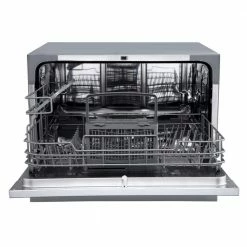 Deals 🥰 EdgeStar 22 in. Wide 6-Place Setting Energy Star Rated Countertop Dishwasher - Silver 👏 -Appliance Parts Store silver edgestar countertop dishwashers dwp62sv 4f 1000