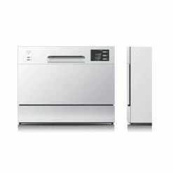 Discount 😀 SPT 21 in. Silver Digital Countertop 120-Volt Dishwasher with 6-Cycles with 6-Place Settings Capacity 😀 -Appliance Parts Store silver spt countertop dishwashers sd 2225dsa 1f 1000
