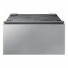 Best Sale 🥰 Samsung Bespoke 27 in. Laundry Pedestal in Silver Steel with Storage Drawer 😀 -Appliance Parts Store silver steel samsung washer and dryer pedestals we502nt 64 1000