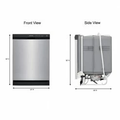 Budget 🥰 Frigidaire 24 in. Stainless Steel Front Control Built-In Tall Tub Dishwasher, 55 dBA 👏 -Appliance Parts Store stainless steel frigidaire built in dishwashers ffcd2413us d4 1000