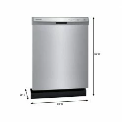 Hot Sale 🛒 Frigidaire 24 in. Stainless Steel Front Control Built-In Tall Tub Dishwasher, 55 dBA 😀 -Appliance Parts Store stainless steel frigidaire built in dishwashers ffcd2418us d4 1000