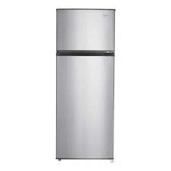 Budget 🤩 Vissani 7.1 cu. ft. Top Freezer Refrigerator in Stainless Steel Look ⌛ -Appliance Parts Store stainless steel look vissani top freezer refrigerators mdff7ss 1d 1000
