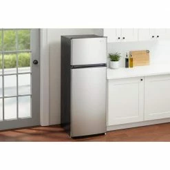 Budget 🤩 Vissani 7.1 cu. ft. Top Freezer Refrigerator in Stainless Steel Look ⌛ -Appliance Parts Store stainless steel look vissani top freezer refrigerators mdff7ss 40 1000