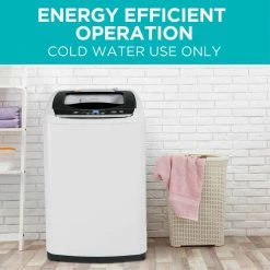 Budget 👏 BLACK+DECKER 17.69 in. W 0.9 cu. ft. White Portable Top Load Washing Machine 🥰 -Appliance Parts Store white black decker portable washing machines bpwm09w 1f 1000