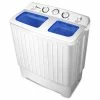 Best deal 🎁 Costway 14 in. 1.6 cu. ft. Portable Top Load Washing Machine Mini Compact Washer Dryer in White 🎁 -Appliance Parts Store white costway portable washing machines ep24267 64 1000