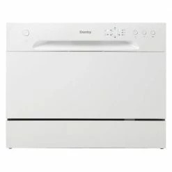 Outlet ⭐ Danby 24 in. White CounterTop Front Control Dishwasher with 6-Cycles, 6 Place Settings Capacity 🌟