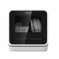 Budget 🥰 Farberware 24 in. White Digital Portable 120-volt Dishwasher with 5-Cycles with 2-Place Setting Capacity 🔔