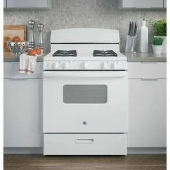 Discount ✨ GE 30 in. 4.8 cu. ft. Gas Oven in White 🔔 -Appliance Parts Store white ge single oven gas ranges jgbs10demww 31 1000