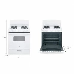 Discount ✨ GE 30 in. 4.8 cu. ft. Gas Oven in White 🔔 -Appliance Parts Store white ge single oven gas ranges jgbs10demww a0 1000