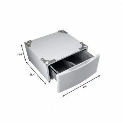 Buy 🛒 LG Electronics 27 in. Laundry Pedestal with Storage Drawer for Washers and Dryers in White 😉 -Appliance Parts Store white lg electronics washer and dryer pedestals wdp4w a0 1000