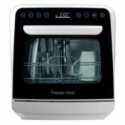 Best Pirce 😀 Magic Chef Mini Countertop Dishwasher in White with 3-Place Setting Capacity 🎉 -Appliance Parts Store white magic chef countertop dishwashers mcscd3w 44 1000