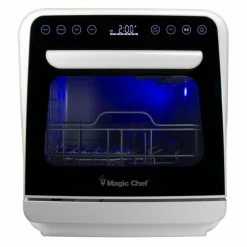 Best Pirce 😀 Magic Chef Mini Countertop Dishwasher in White with 3-Place Setting Capacity 🎉 -Appliance Parts Store white magic chef countertop dishwashers mcscd3w c3 1000
