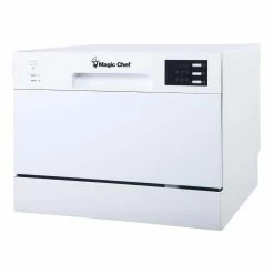Best Pirce ✨ Magic Chef 21 in. White Electronic Countertop 120-volt Dishwasher with 6-Cycles, 6 Place Settings Capacity ⌛