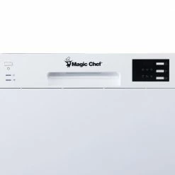 Best Pirce ✨ Magic Chef 21 in. White Electronic Countertop 120-volt Dishwasher with 6-Cycles, 6 Place Settings Capacity ⌛ -Appliance Parts Store white magic chef countertop dishwashers mcscd6w5 c3 1000