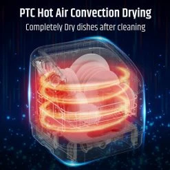 Promo 🛒 Razorri 17 in. White Portable Countertop Dishwasher - Compact for 4-Sets of Tableware, 7-Place Settings and Washing Modes 👍 -Appliance Parts Store white razorri countertop dishwashers comodo cdw04a 44 1000