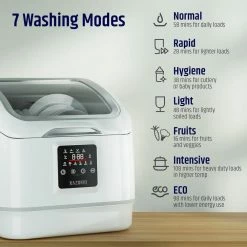 Promo 🛒 Razorri 17 in. White Portable Countertop Dishwasher - Compact for 4-Sets of Tableware, 7-Place Settings and Washing Modes 👍 -Appliance Parts Store white razorri countertop dishwashers comodo cdw04a 4f 1000