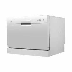 New 🎁 RCA 24 in. White Electronic CounterTop Control 600120-volt Dishwasher with 6-Cycles, 6 Place Settings Capacity 🌟 -Appliance Parts Store white rca portable dishwashers rdw3208 a0 1000