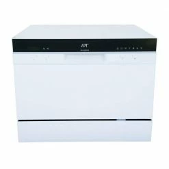 Best Pirce ⭐ SPT 21 in. White LED Portable Countertop 120-Volt Dishwasher with 7 Cycles with 6 Place Settings Capacity ⌛